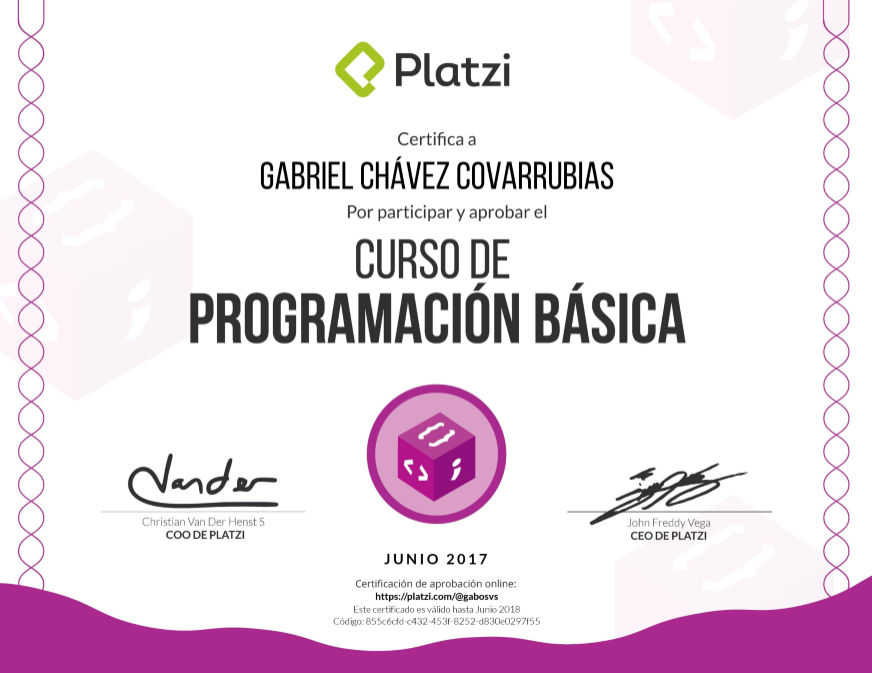 Certificación de programación básica